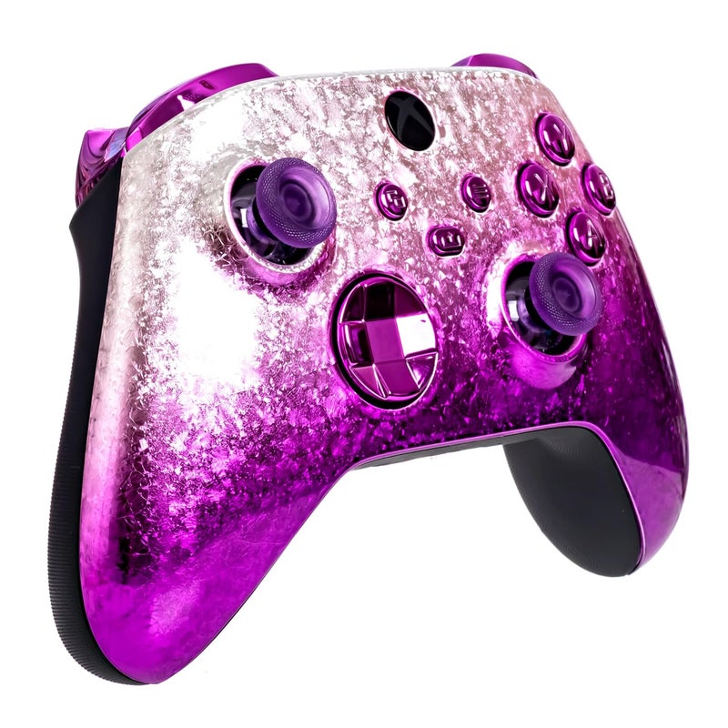Crazy Controllerz Customz Series Custom Wireless Controller for Xbox One Series X S PC - Pink Crystal Design - Image 3